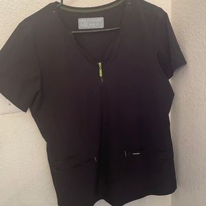 Med couture scrub set used L top, M bottoms